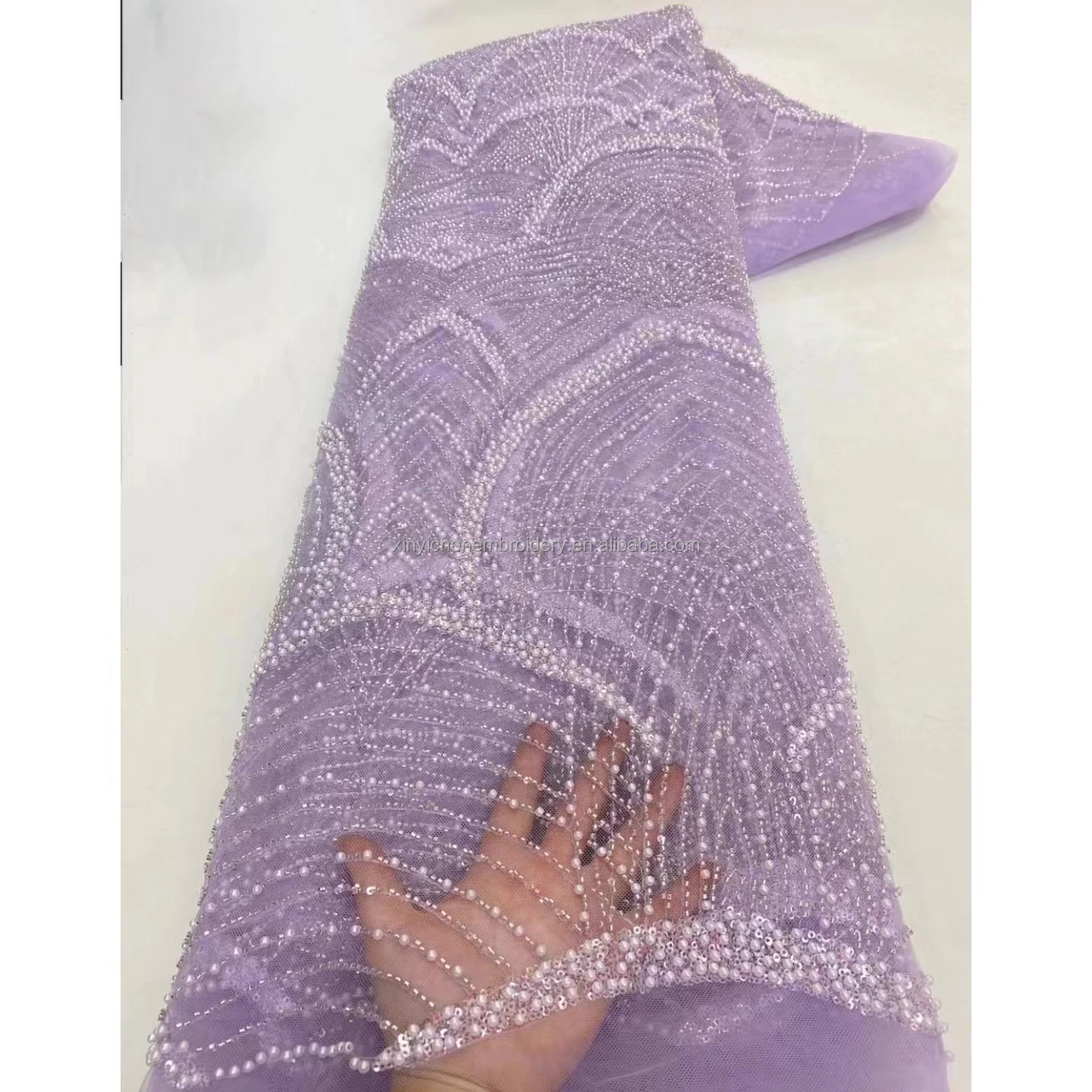 Mulberry Sequin Embroidery Lace Eb3029 main image 1