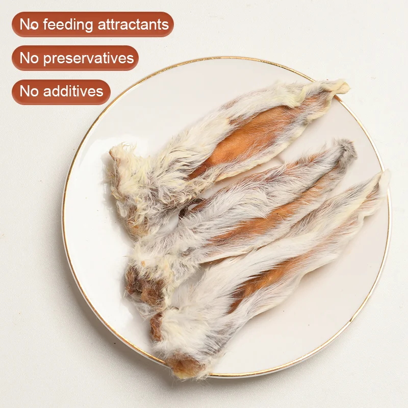 Rabbit Ears Meat Dog Food Meat Pet Treat Ears Delicious Pet Food Rabbit