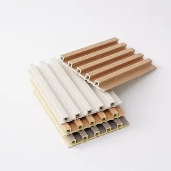 Modern Wood Fluted House Decoration Customized Colors Indoor Wpc Wall ...