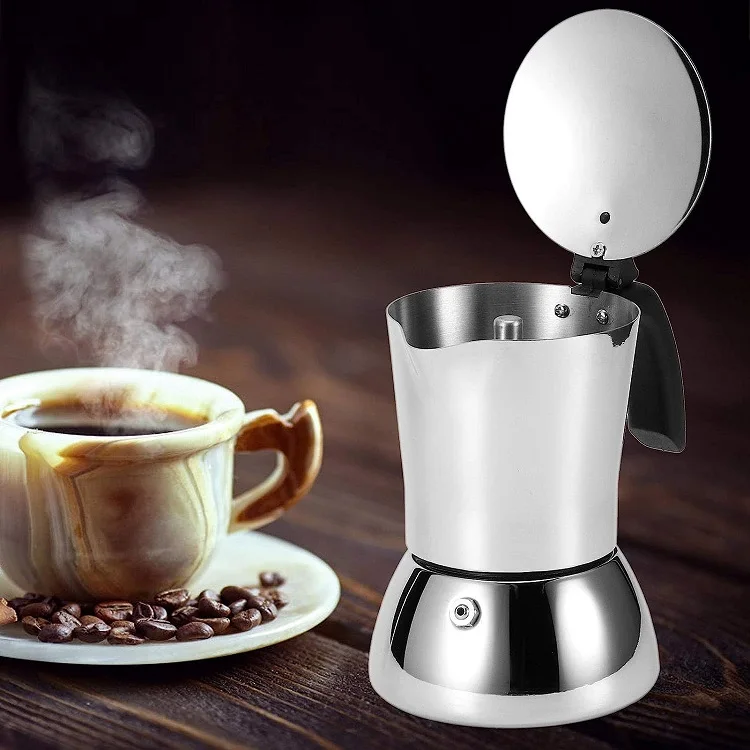 200 Ml Moka Pot Brewing Coffee Maker - Round Disposable Cups