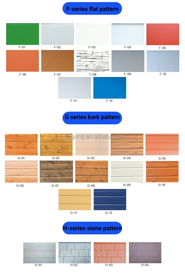 Exterior Building Wall Facade polyurethane foam sandwich panels metal siding sandwich board supplier