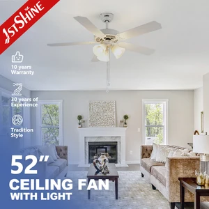1stshine Ceiling Fan Rustic Pull Chain Control AC Motor Adjustable 3 Speeds Wind Tropical Ceiling Fan