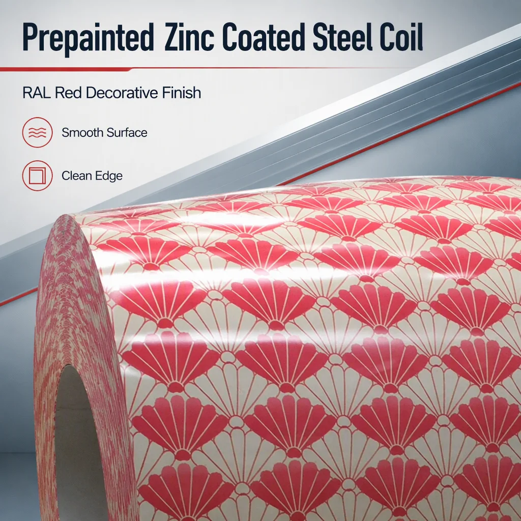 RAL Red Prepainted Zinc Coated Color Coated Steel Coil
