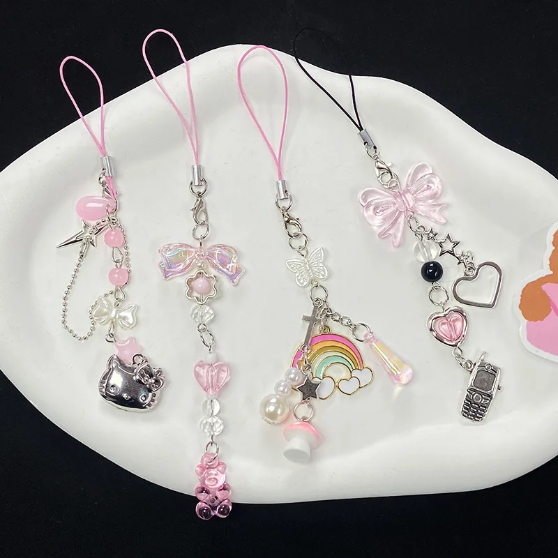 Lilangda Y2K Phone Charms Pendant Kawaii Bear Cellphone Chain