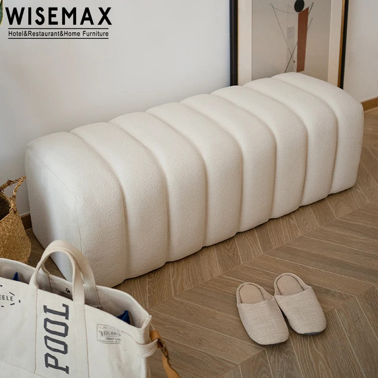 Мебель WISEMAX для гостиной мебель в скандинавском стиле деревянная рама форме гусеницы тканевый оттоманка табурет