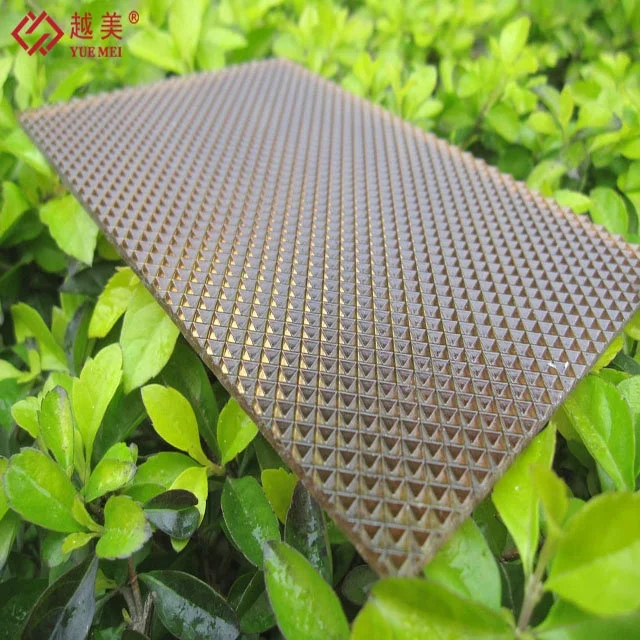 3mm Prism Polycarbonate Color Embossed Solid Wall and Stadium Roofing Sheet