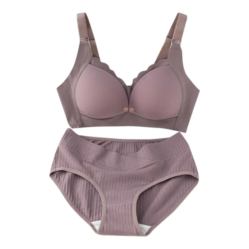 Breast Feeding Nursing Bra Maternity Nursing Bra Set Plus Size Nursing