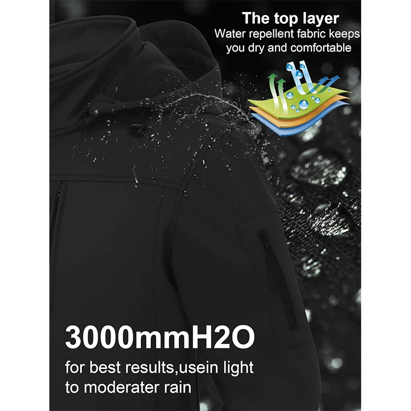 Outdoor Sports Hiking Uniform Top Quality Windbreak Rain Waterproof Softshell Jacket mens_voghion.com