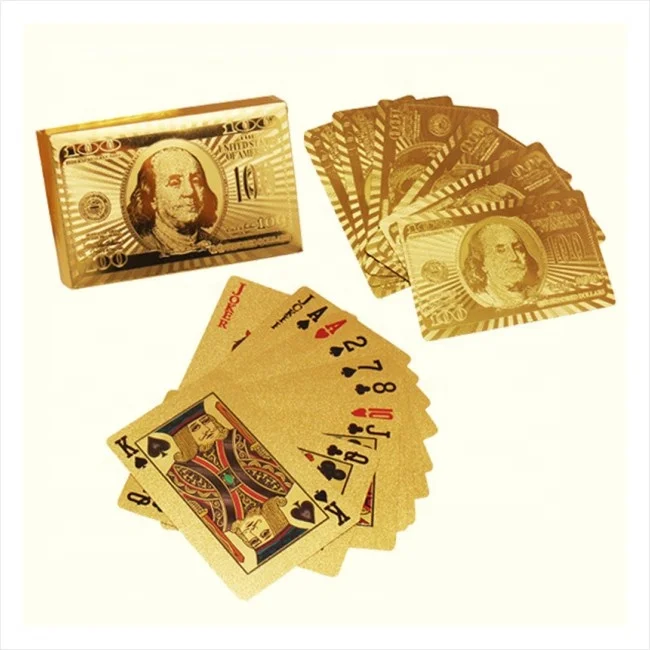 
Рекламные подарочные игральные карты с золотой фольгой 