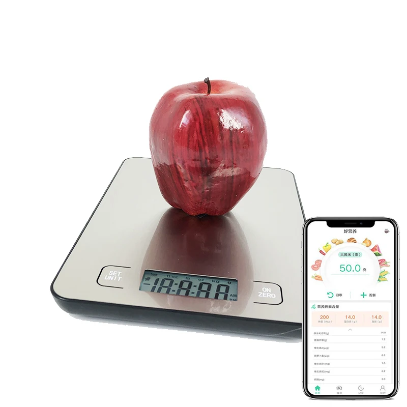 BSCI AiFresh APP IOS Android Stainless Steel Digital Kitchen Food Scale Weighing Scale Cheap Price Oem Laser logo