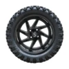 23*10.5-14 Gloss Black/bord fraisé