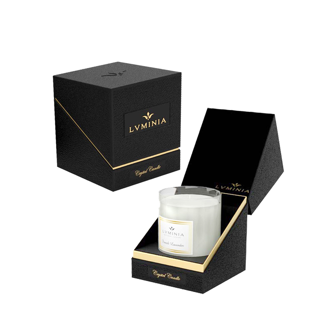 
Лидер продаж, роскошная Экологически чистая переработанная Крафтовая черная круглая банка под заказ, набор из бумаги, подарочная упаковочная коробка для свечей 