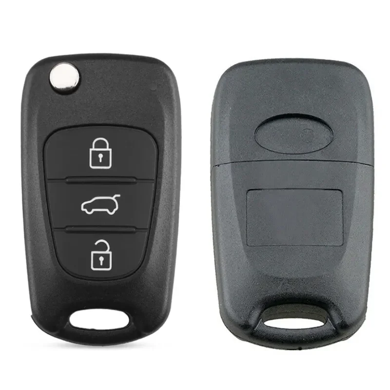 Concise Style 3-Button Folding FOB Key Case HY20R with Balde for Hyundai Kia SUV Car Key Shell for Vehicle Keys