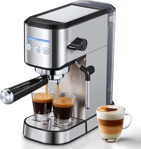 Professional High-Pressure Automatic Espresso Machine Compact Stainless Steel Milk Frother for Cappuccino & Latte Maker