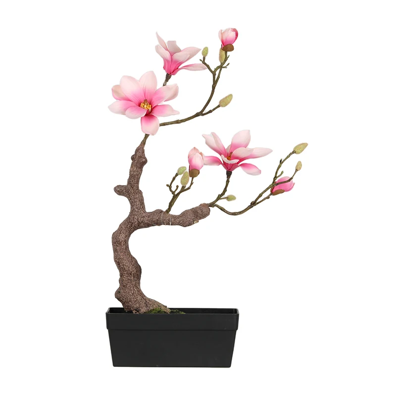 Maceta Artificial Magnolia - Buy Maynolia Artificial De Alta Calidad,Flor  De Decoración Interior Del Hogar,Magnolia Artificial En Maceta Product on  