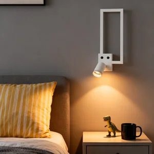 JACKSUN LED Wall Lamp Modern Design Aluminum Rectangular Shape Bedroom Balcony Aisle Lamp Indoor Outdoor Use