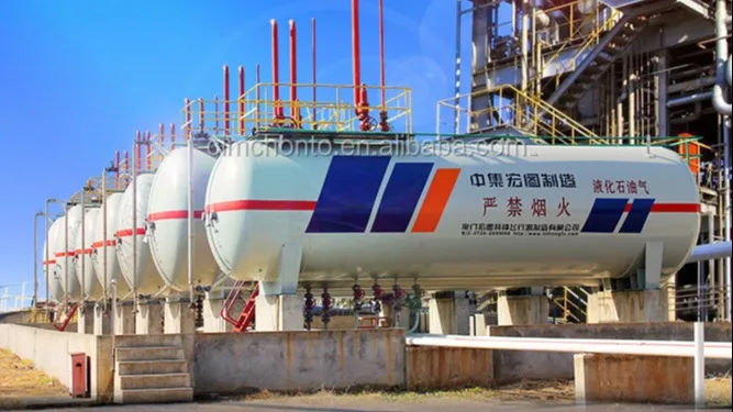 100 Ton Lpg Storage Tanks Propane Gas Tank For Remote Mobile Filling ...