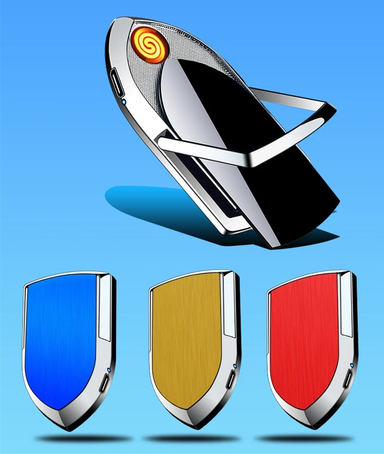 
 Обновленное кольцо-держатель для мобильного телефона в новом дизайне, креативная Электронная зажигалка с USB-зарядкой  