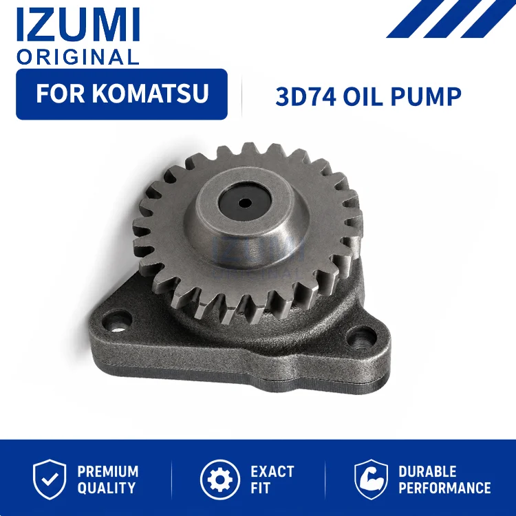 IZUMI ORIGINAL 3D74 Oil Pump diesel engine parts for Komatsu Excavators Forklifts