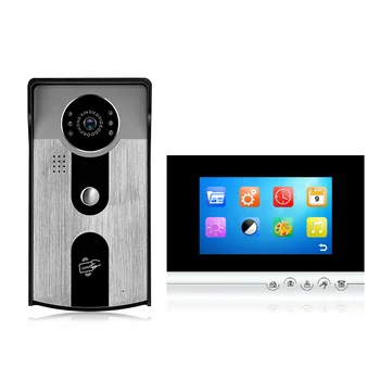 7 Inch Wifi Intercom System Video Door Phone Intercom With RFID Card Unlock Weatherproof and Waterproof Doorbell Camera