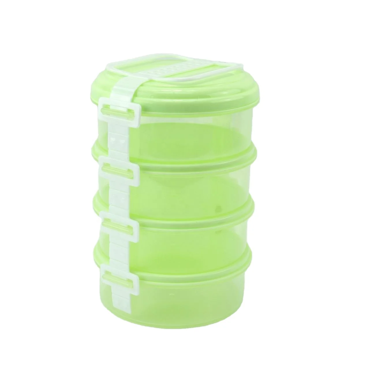 LX-7007 независимых ассортимент контейнер коробка для хранения PP круглой формы на какую-либо поверхность Портативный дизайн (750mlx4) герметичный хранения свежих коробка