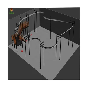 Indoor Amusement Park Zip Line Equipment Adult Sky Rider Air Coaster Roller Coaster for Adventure Park