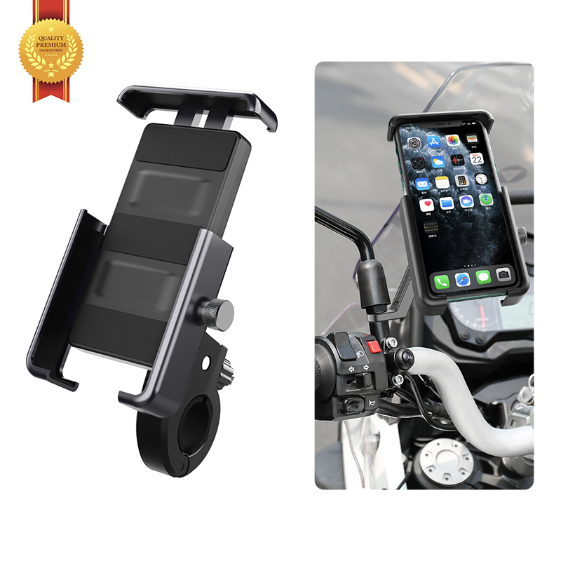 Soporte Universal Impermeable de Aluminio para Motocicleta Bicicleta Teléfono Móvil Manillar Pinza Montaje Nueva Imagen 360
