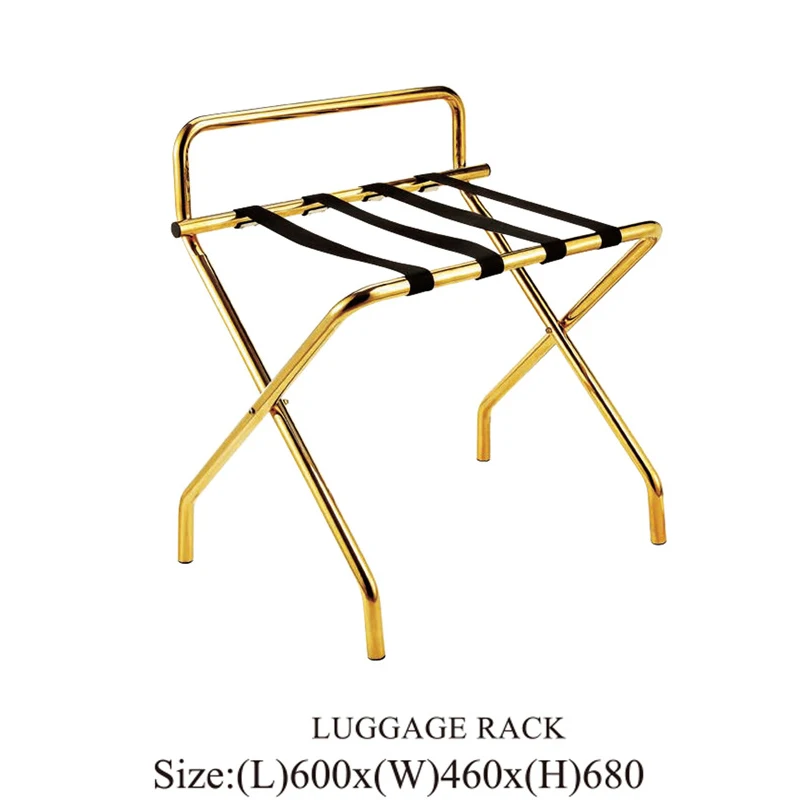 Yantai tongli Factory direct sale high-end stainless steel hotel room luggage rack folding rack luggage chair