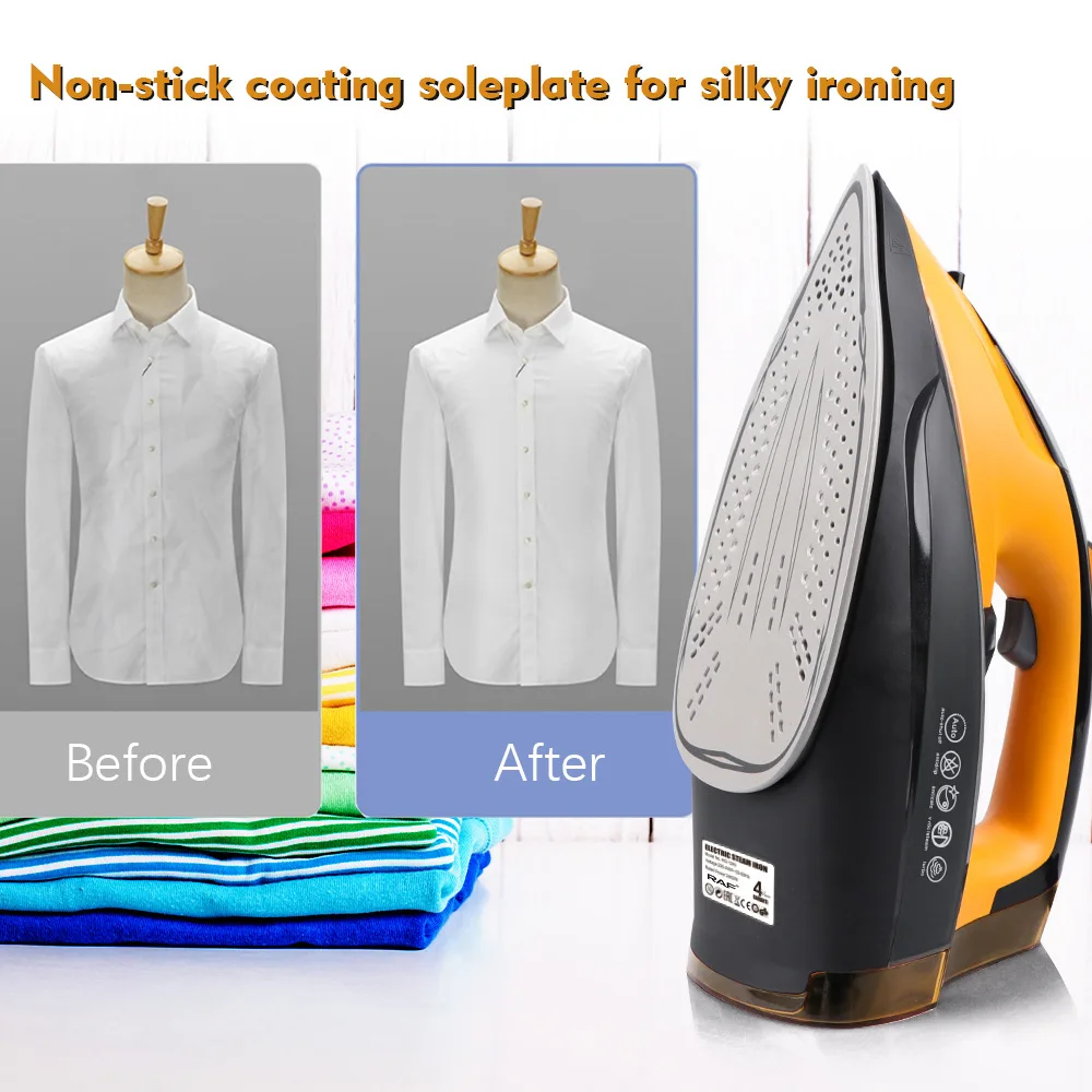 Автоматическая самоочищающая керамическая антипригарная подошва R1252 электрический утюг с регулируемой температурой 220 В 2400