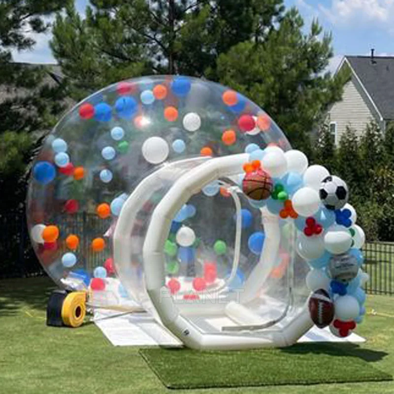 Portable Outdoor Bubble Tent Transparent Bubble Dome House Inflatable Bubble Camping Tent House With Tunnel