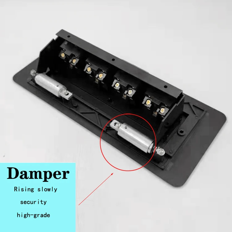 Inset hidden American standard power socket 2.1 USB charging jack Black American standard pop-up conference table desktop socket