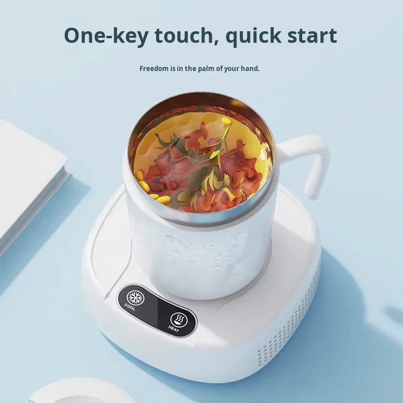 ハンドル付き急速冷却カップクーラー・ヒーター スマート2-in-1飲料冷却加温セット タッチコントロール付き コーヒー・お茶・ビール用 3