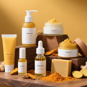 Turmeric Repair Soothes Essence Moisturizer Care Cream Private Label Facial Hydrating Snail Mucin Cream for Korean Skincare Set