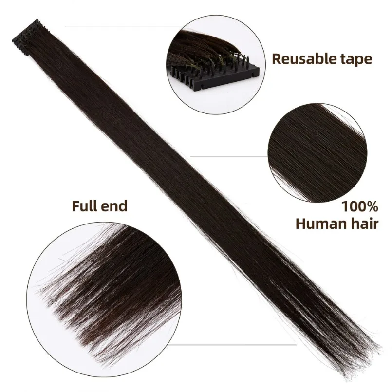 Top Quality Feather Hair Extension 100 Virgin Human Hair 6d 3rd