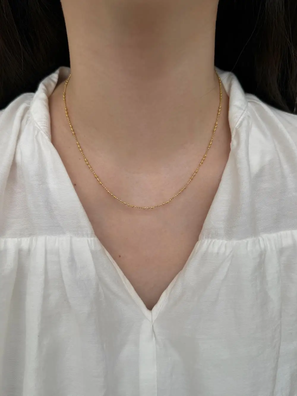 KAKODIY Daily simple and fashionable new high-end jewelry 925 sterling silver bead chain necklace (for women) detail 1