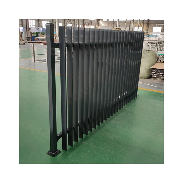 Composite Easily Assembled Security Horizontal Panels Metal Fence Aluminium Slat