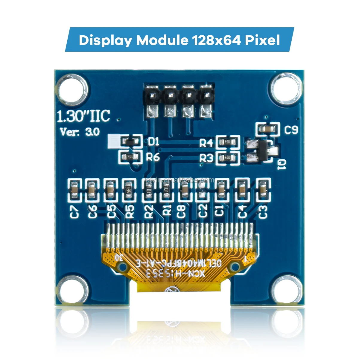 4pin 1.3 Inch Iic I2c Spi Oled Module Display Board 128x64 Sh1106 White ...