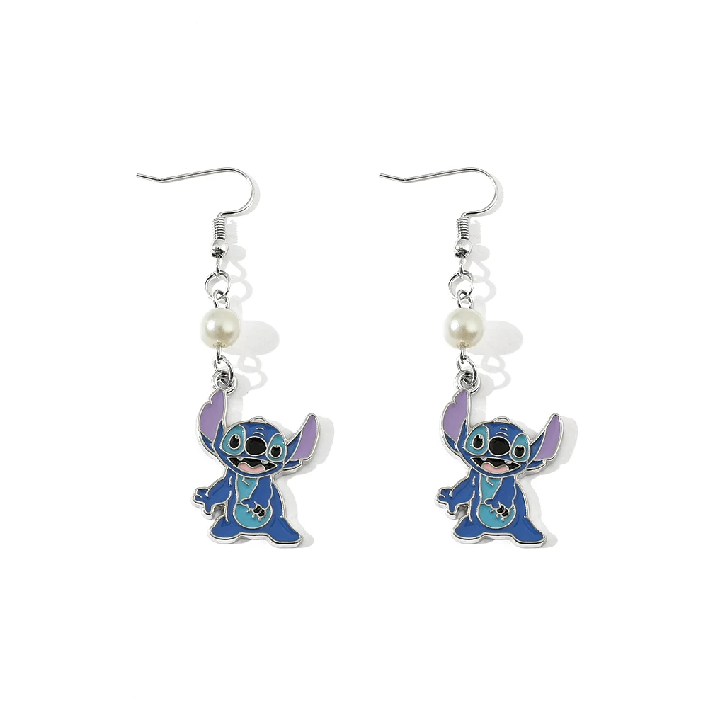 lindo puntada pendiente cosplay accesorios lilo estilo perla colgante  elegante oreja clip para niña regalos