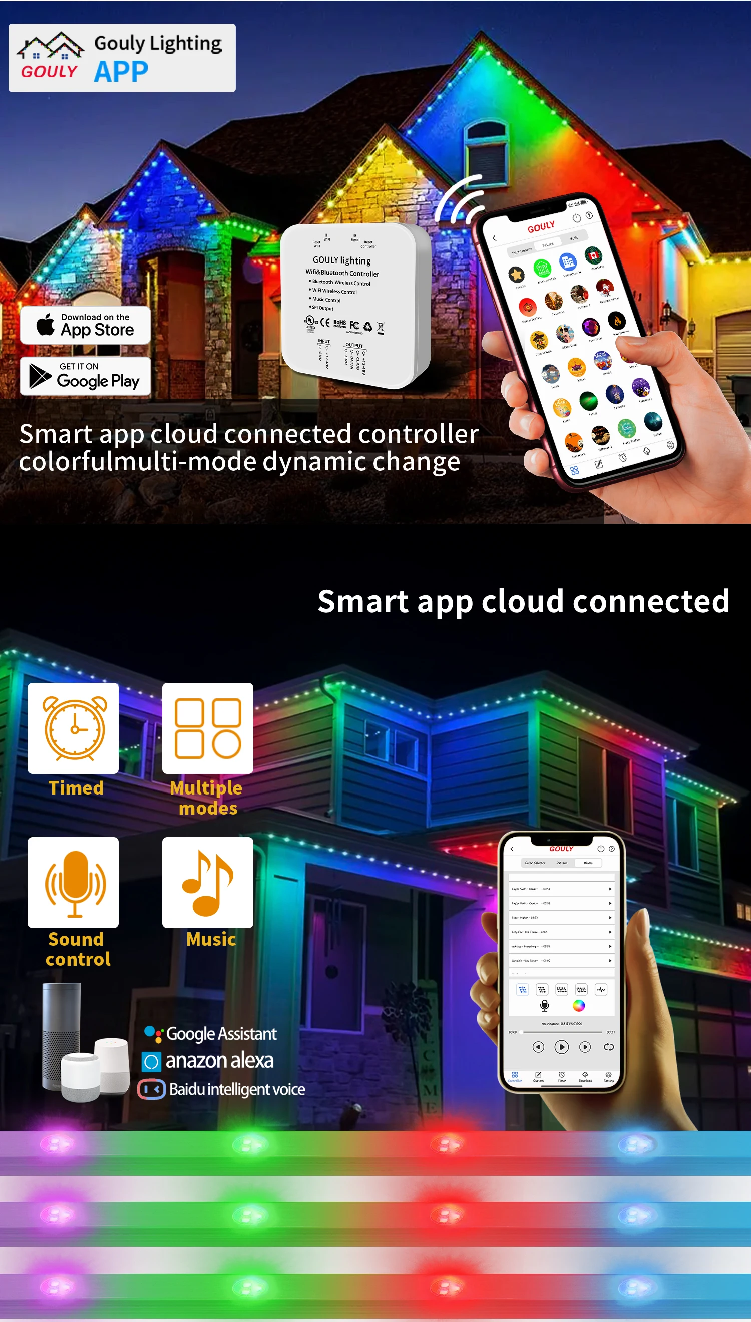 48v Pixel Light Pixel Led Decor Smart Outdoor Christmas Lights Ip68