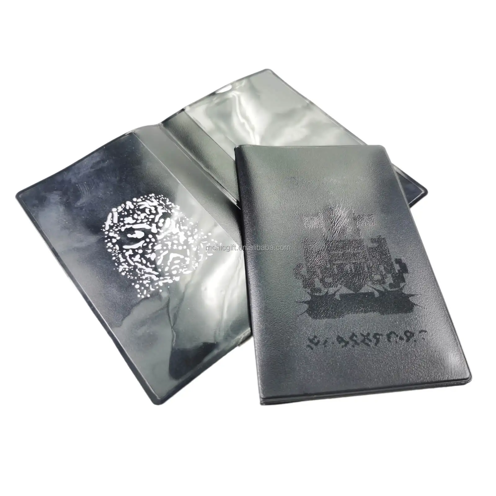 Custom Folding Durable Pvc Document Holders Bifold Waterproof Travel