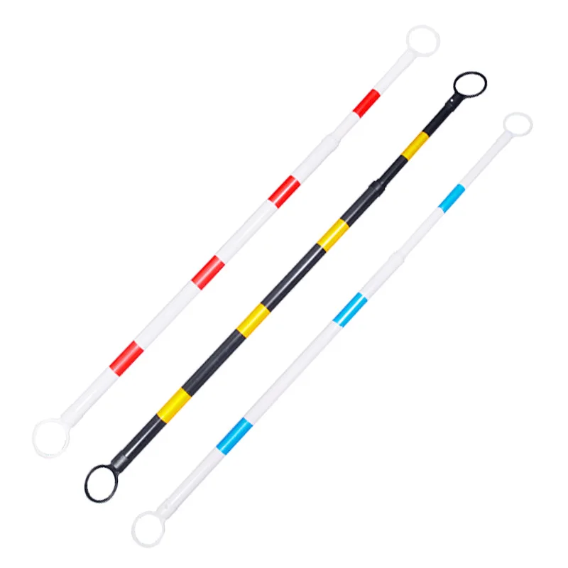 2m Length PVC Cone Connection Bar Retractable Traffic Cone Bar PVC Traffic Reflective Barrier Poles