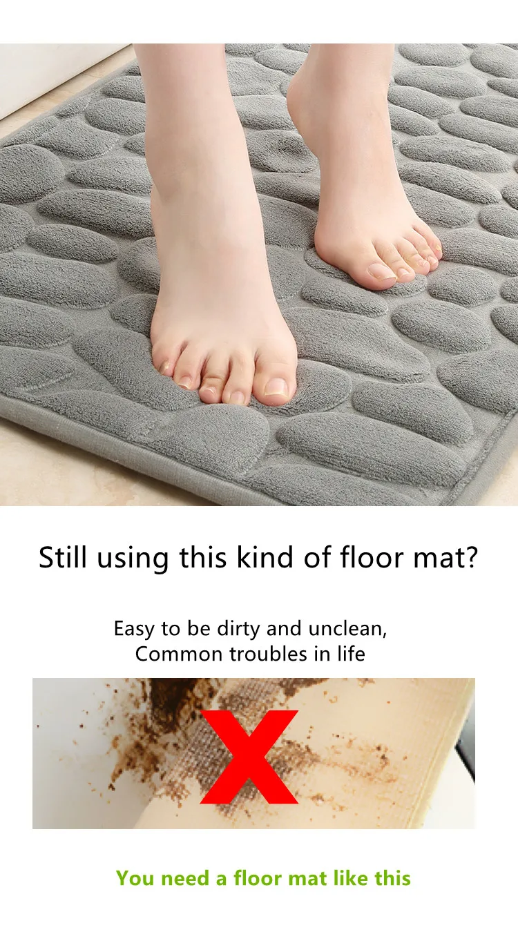 Hot Selling Custom Coral Velvet Suit Bath Mat Non Slip Environmental Protection Floor Mat manufacture