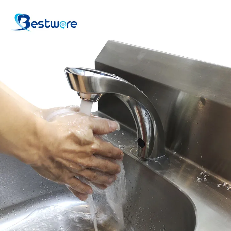 Stainless Steel Hand Washing Infrared Basin Touchless Sensor Faucet Automatic