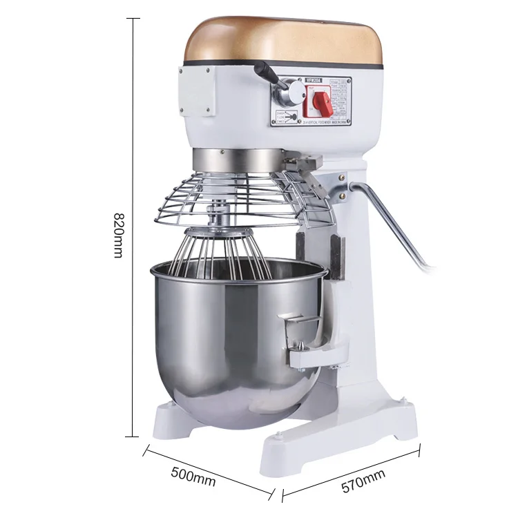 Многофункциональный планетарный миксер 20 л из нержавеющей стали, пищевой миксер для тортов