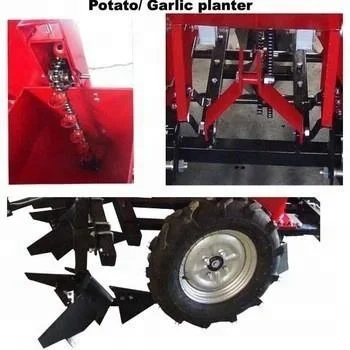 Fertilizing Potato Planter 3 Point Hitch Mini Tractor 4 Rows Garlic Planter for 30-60hp Tractor