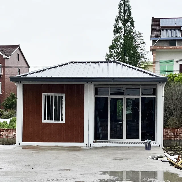 Casas Prefabricadas de Lujo en Contenedores Fábrica Durable Casa Prefabricada Modular con Techo a Cuatro Aguas Tienda Minorista