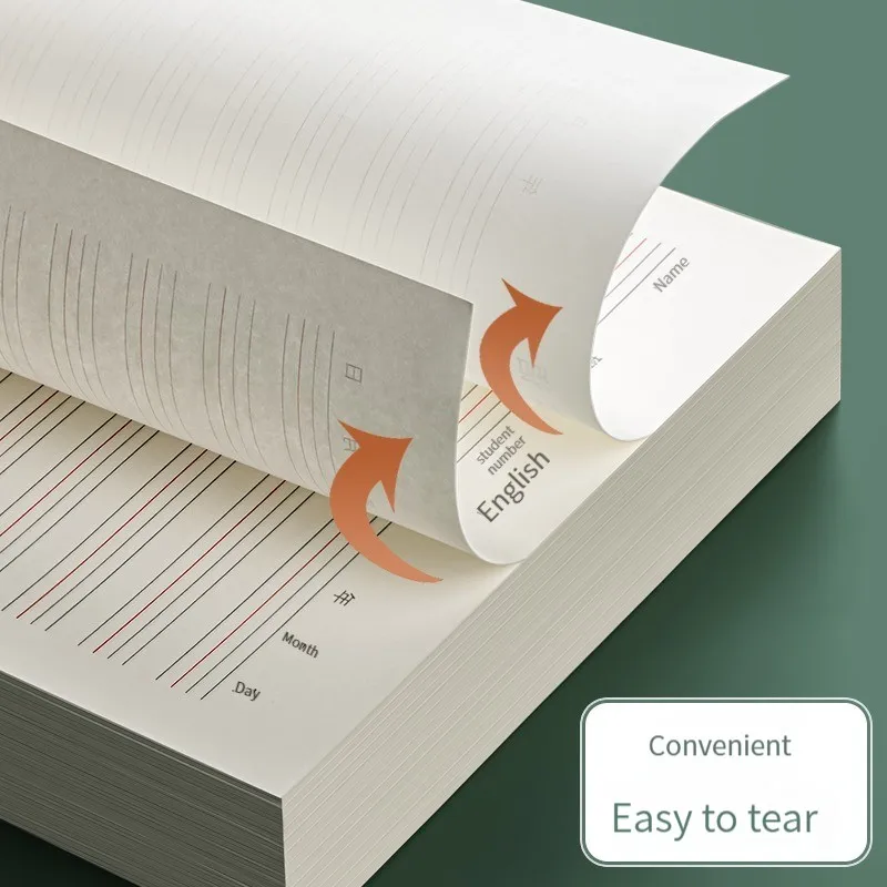 Deli 3433-8 English Letter Paper Composition 16k Four-line Grid for Students High Quality