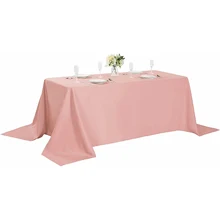 Rectangle Tablecloth 90x156 inch Washable Polyester Fabric Table Cloth for Wedding Party Dining Banquet Event Decoration