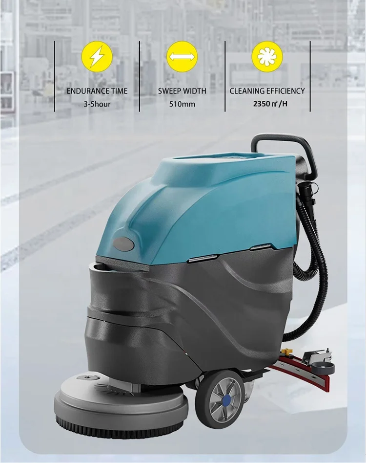 Großhandel Dm-530 Bodenreinigungsmaschine 55/60l 530mm Fliesen-bodenwaschmaschine Bodenschrubber-ausrüstung Mit Ce