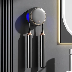 Cheap ABS Wall-Mounted Electric Toothbrush Holder UV Sterilizer Type-C Charging File Cover for Couple Whitening Accessories